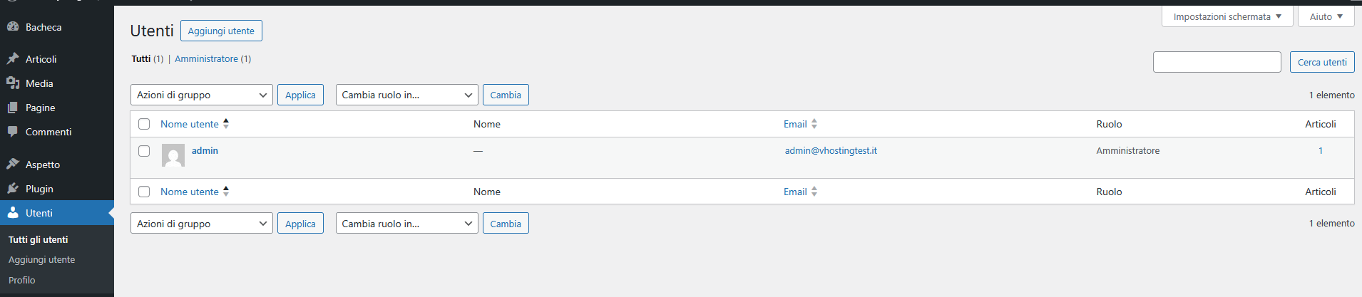 Guida WordPress - Utenti