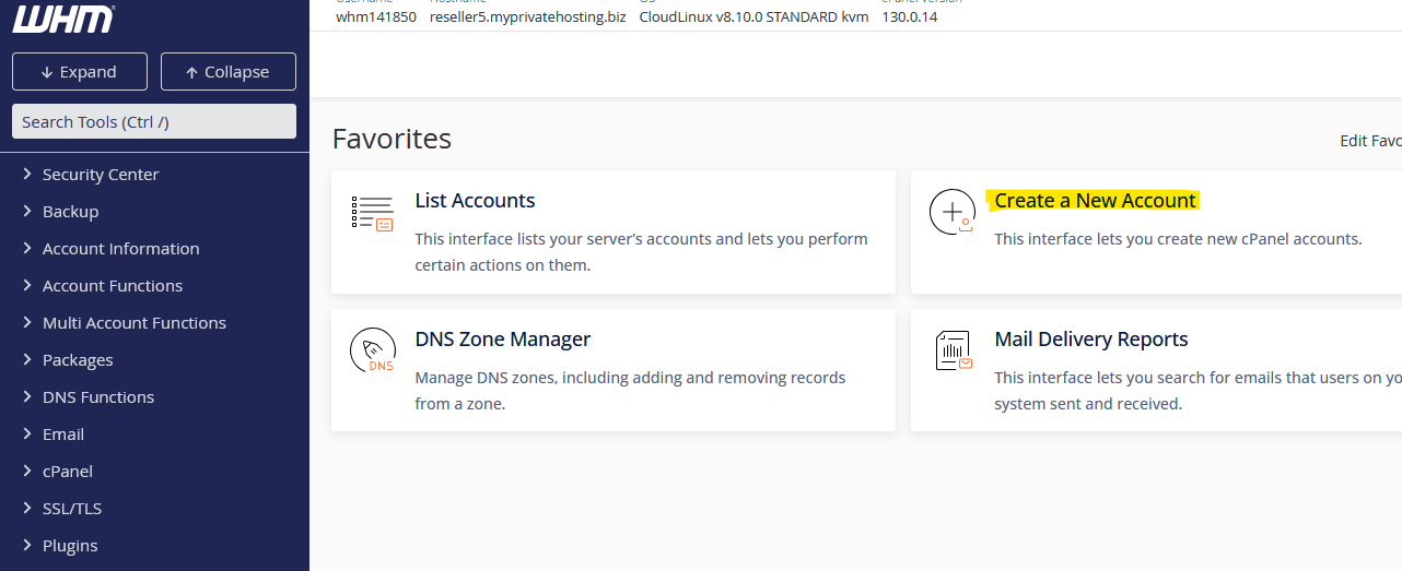 Come creare pacchetti e aggiungere domini nei reseller