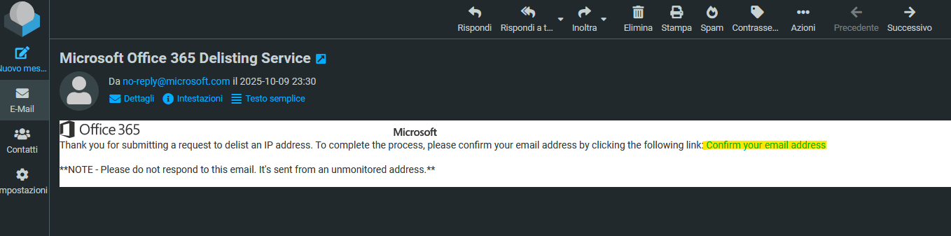 Le logiche antispam di Gmail, Office365 e Outlook