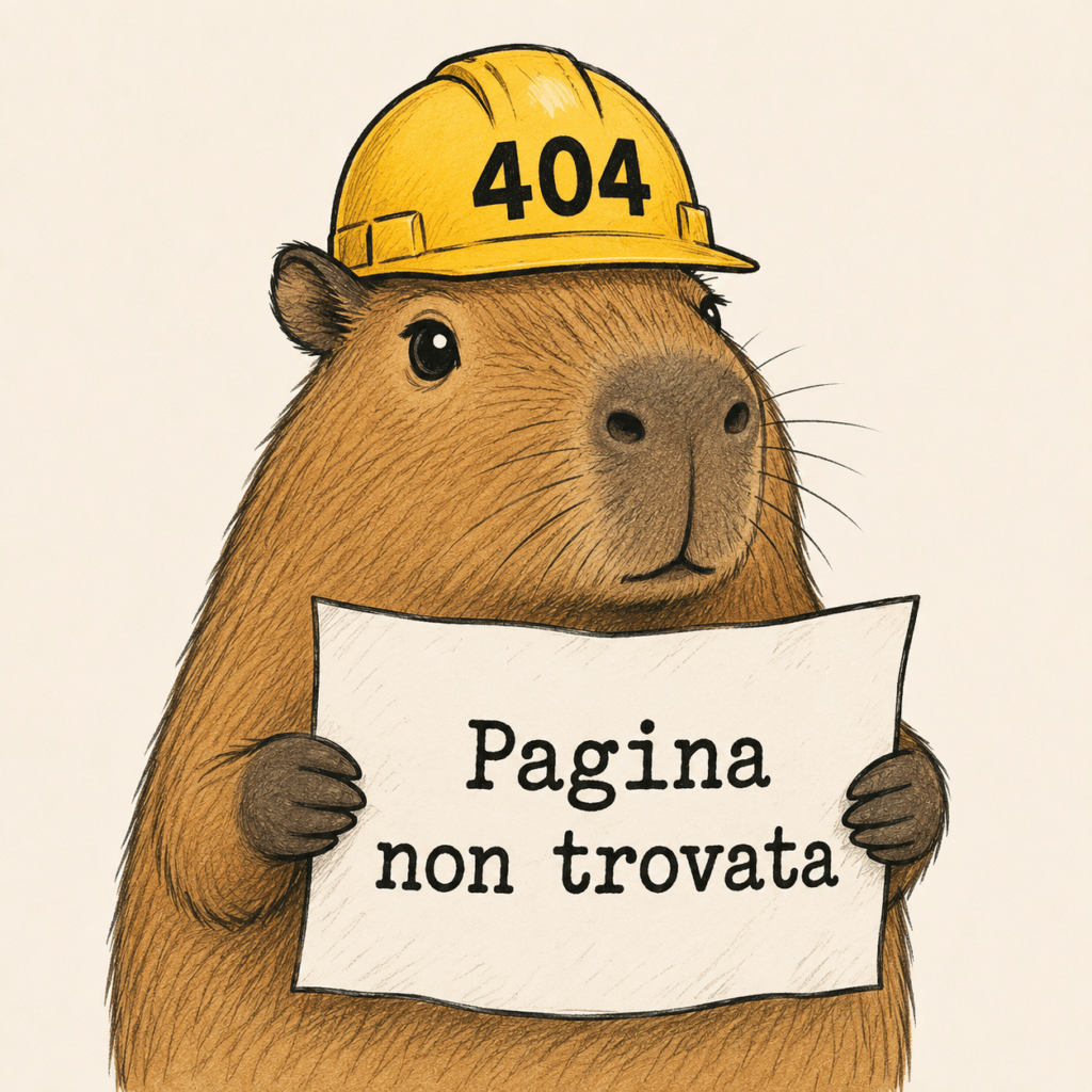 Pagina non trovata - 404 Page Pagina non trovata - capibara disperso