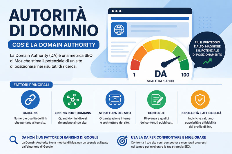 Autorità di dominio: cos’è la Domain Authority