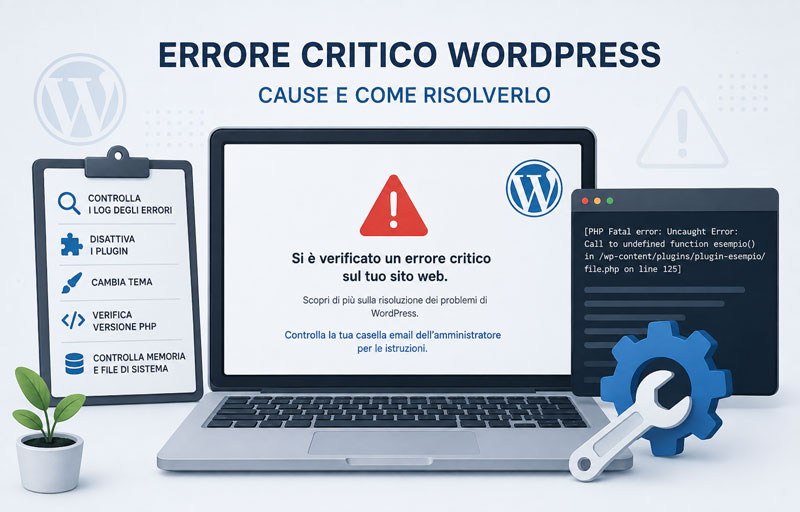 Errore critico WordPress: cause e come risolverlo